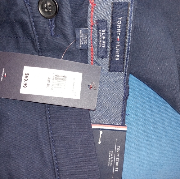 BNWT Tommy Hilfiger Slim Fit Coupe E'troite Pants - Picture 5 of 8